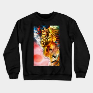 The Boy King and His Lion King Tut and the Universe Crewneck Sweatshirt